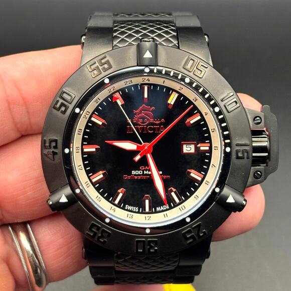 Invicta SubAqua NOMA III 13919 Mens Collector Edition GMT 500M Swiss Made NIBWT - Picture 8 of 17